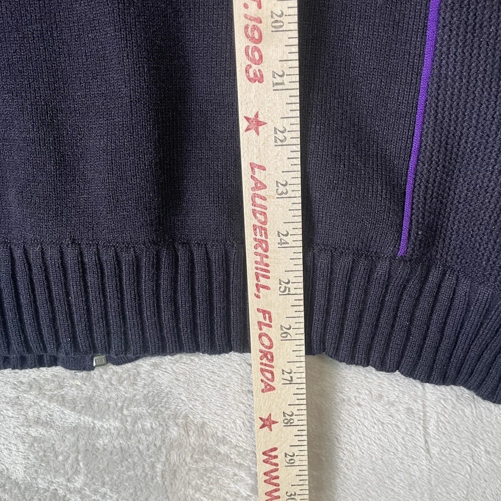 Fedex Sweater Sweatshirt Mens M Employee Knit Blue Full Zip Long Sleeve - Picture 9 of 9